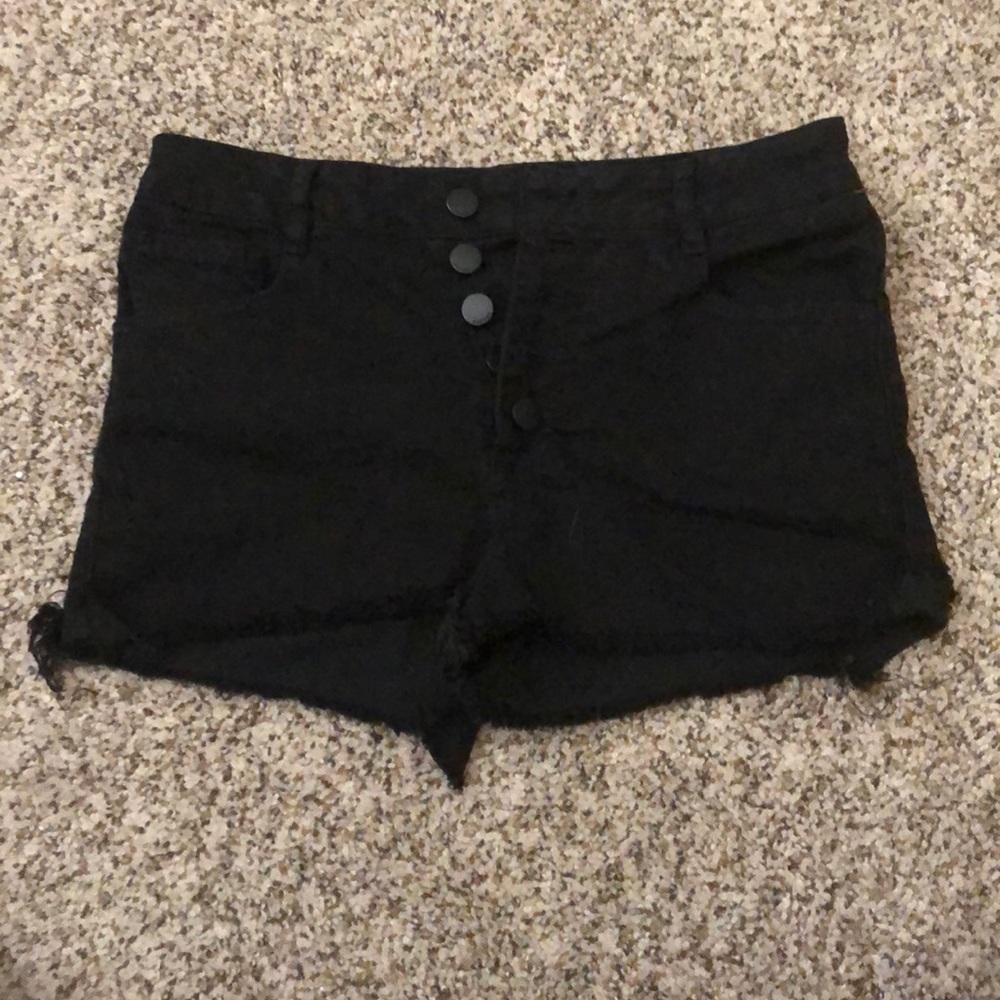 High waisted jean shorts